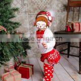 Wholesale Christmas Baby Clothing Set Red Bloomer Skirt White Bubble Leggings thumbnail-1