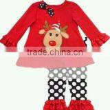 Wholesale Children Boutique Clothe Fo Infant And Toddler Christmas Clothes Set With 100%cotton Kids Persnickety Clothing Set thumbnail-3