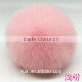 DIY Handmade Smooth Colourful Rex Rabbit Fur Pom Poms for Keychain Garment and Shoese thumbnail-5
