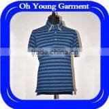 China Supplier Mens Slim Fit Blank T-shirts New Stylish Strip Design Short Sleeve Mens Polo Shirts thumbnail-1