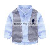 S33454W Children Long-sleeve Shirts Boys Autumn Color Joining Casual Shirt thumbnail-4