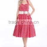 Women's Vintage Rockabilly Swing 1950's Evening Party Dress With Belt thumbnail-5