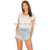Top Sell Retro Clothing in Bulk Classic Women Blank Distressed t Shirts thumbnail-4