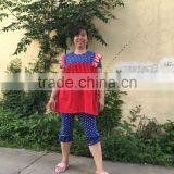 2017 New Design Wholesale Ruffle Womans Clothes Sets Girls Clothes Comfortablely And Beauty thumbnail-3