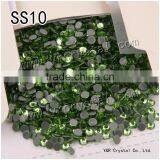 2058HF 1440pcs SS10 Peridot Glue Base Flatback Strass Crystal Hot Fix Iron on Rhinestones thumbnail-1