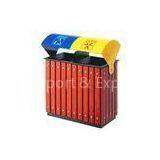 High Quality Galvanized Plate Liner Steel , Wood Outdoor Garden Dustbin thumbnail-1