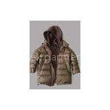 Fashion Hooded Baby Childrens Down Jackets Brown Long Sleeves