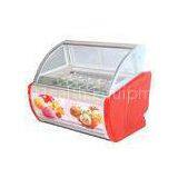 4 Trays - 20 Trays Countertop Ice Cream Display Freezer , Gelato Freezer Display