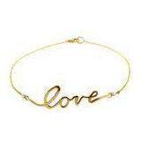 Elegant Female Handcrafted Bangle Bracelet / Gold Love Bracelet For Lover Gift