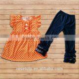 Cotton Short-sleeved Little Girl Set a Variety of Colors Can be Selected in the Chinese Factory Manufacturing thumbnail-1