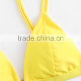 Women Beachwear Triangle Bikini Top Halter Padding Swimsuits thumbnail-3