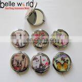 Fashion Women Cavans Printed Custom Small Purse With Mirror Sets thumbnail-3