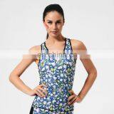 GAEANER Little Flowers Light Green Women Racerback Fitness Ladies Sports Tops Womens Athletic Tank