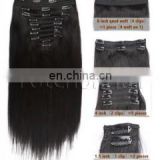 Cheap 100% Virgin Remy Brazilian Hair Clip In100 Human Hair Clip Hair Extensions