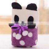 Wholesale Custom Kids Embroidery Flannel Fleece Swaddle Baby Blanket thumbnail-3