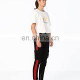 DiZNEW Китайская заводская фабрика по OEM-производству оптово продаёт чёрные спортивные брюки с шнуровкой по талии thumbnail-6