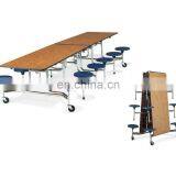 School Furniture Dining Table With Color Plastic Seats Dining Table Set thumbnail-2