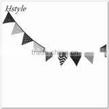 10FT 12 Flag Fabric Handmade Bunting Pink Colour Girl Party Decoration PL511 thumbnail-5