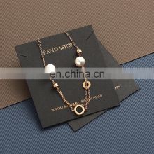 PandaSew Fashion 400gsm Paper Necklace Earring Packaging Jewelry Display Cards with Custom Logo