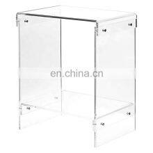 2-Tier Clear Acrylic Coffee Table Living Room Coffee Table Modern End Table