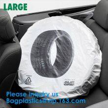 Spare Car Tire Plastic Storage Tote Bags for Tyre Packaging Custom Size Disposable Clear pe Printing Side Gusset, Limite thumbnail-1