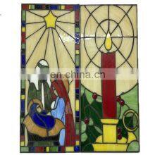 High Quality Customized Art Design Church Glass Themed Stained Glass Window Panel Tempered Glass thumbnail-2