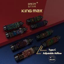 10000 puffs Breze Stiik King Max Huge Vapor DTL MTL Vape Disposable Pod Airflow Adjustable for Moroc Market