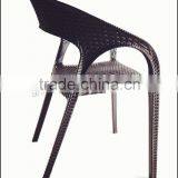 Outdoor Furniture / Plastic Rattan Armchair/Brown thumbnail-3