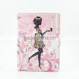 Sex girl design folding stand leather case for ipad Air 2