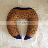 Dobbytex Travel Neck Kid Pillow Thai Traditional Gold/Blue Pattern DBTTNP1001 thumbnail-1