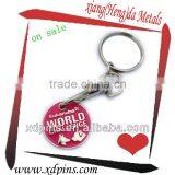 Metal Brand Name Keychain/ Custom Iron Coin Keychain thumbnail-1