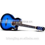 Differrent Color Quality Student Beginner 38 Size Ripple Pattern Colour Basswood Acoustic Folk Guitar thumbnail-4