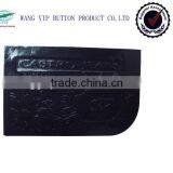 Black Denim Jeans Leather Patch Labels