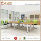 25mm Melamine Panel Stainless Steel Modern Board Room Table