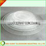 Clear Glass Dinner Plate Dish With Bead Side thumbnail-1