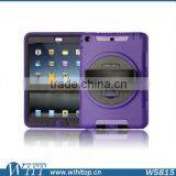 Genuine Leather Hand Strap Rotating 3 Layer Heavy Duty Hybrid Armor Case for IPad Mini 1 2 3, With Touchable Screen thumbnail-4