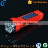 New Design Solar Led Torch Flashlight Electronic Factory Selling Plastic Flashlight