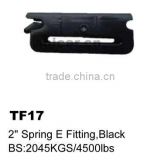 TF17 2" Spring Black E Fitting for E track F Track
