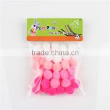 Factory supply DIY crafts pink series acrylic pompoms toys for kids or wedding party decoration