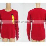 Lady's round neck sweater stocks