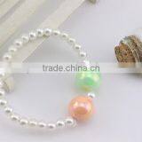 Wholesale Girls Plastic Pearl Bracelets Round Multi-color Pulser Jewelry Brace Lace thumbnail-3