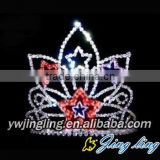 royal crystal tiara rhinestone star tall pageant crowns