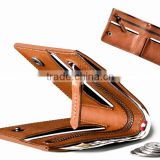 Top Quality Factory Price Custom Mens Leather Zip Slim Wallet