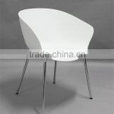 Guangdong Dining Furniture Modern Design Plastic Chairs With Metal Legs thumbnail-3