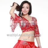 Belly Dance Hot Cheap Sexy Lace Top, Belly Dancing Practice Dress Top, Women Dancer Lace Top (SZ011)