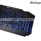 High Quality USB Wired Green Blue Three Color Led Backlit Computer Keyboards thumbnail-3