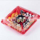 Food Grade Takeaway Plastic Printing Sushi Rice Box, Square Sushi Tray, Sushi Platter thumbnail-1