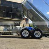 10x5 Hot Dipped Galvanized Tandem Hydraulic Tipping Trailer With Cage Used Farm thumbnail-1