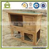 Cheap Wooden Double Decker 2 Story Rabbit Hutches thumbnail-1