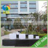 Hot Sale Glowing Illuminated Waterproof RGB Plastic LED Cube Chair thumbnail-6
